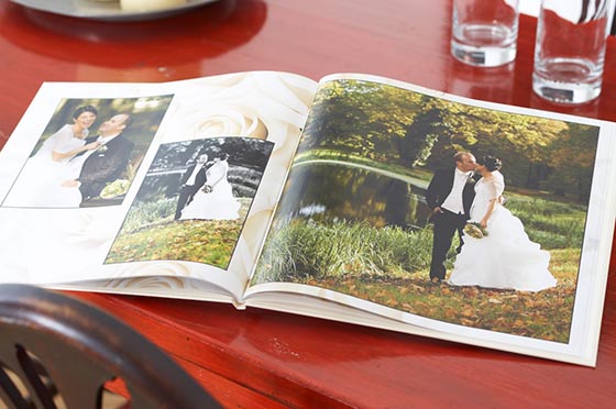 Livre d'or mariage personnalisée doré et Album photos mariage